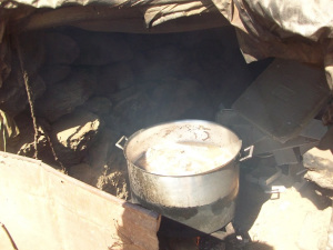 tent cooking area